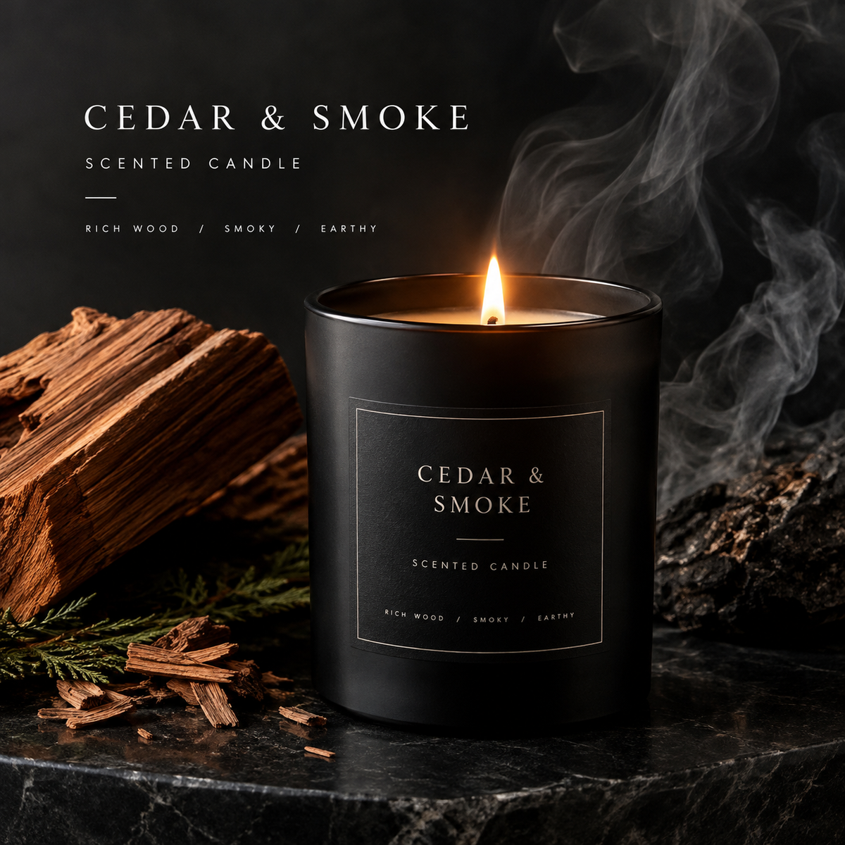 Cedar & Smoke Soy Candle