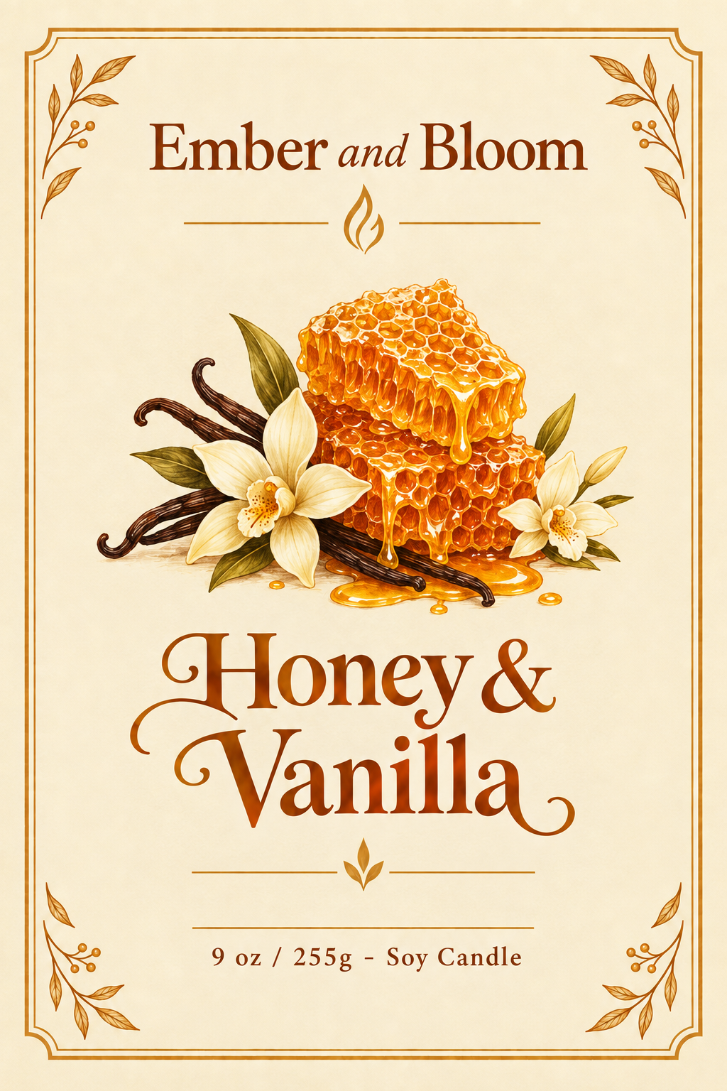 Honey & Vanilla Soy Candle