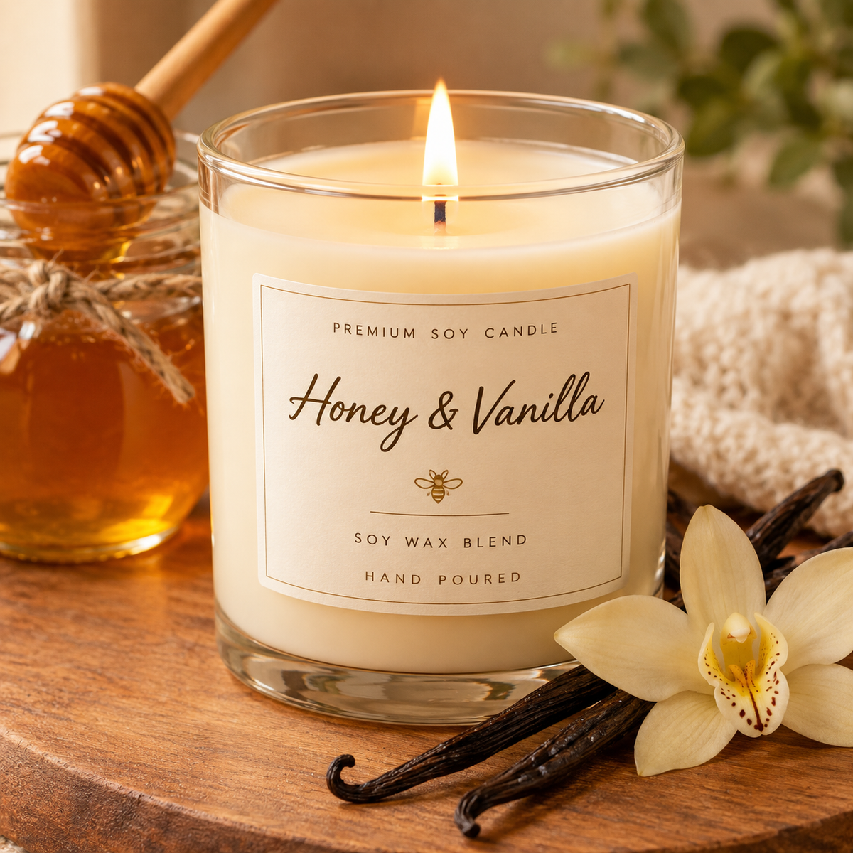 Honey & Vanilla Soy Candle