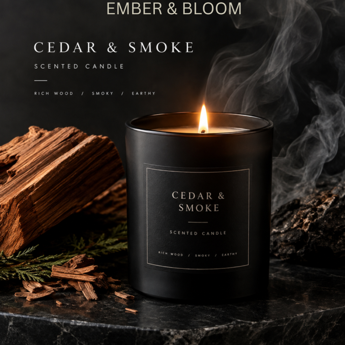 Cedar & Smoke Soy Candle