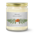EMBER & BLOOM,  AMBER & CEDARWOOD, 9oz Clear Jar Candle