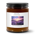 EMBER & BLOOM, Lavender Dusk Scented Candle,9oz Amber Jar Candle